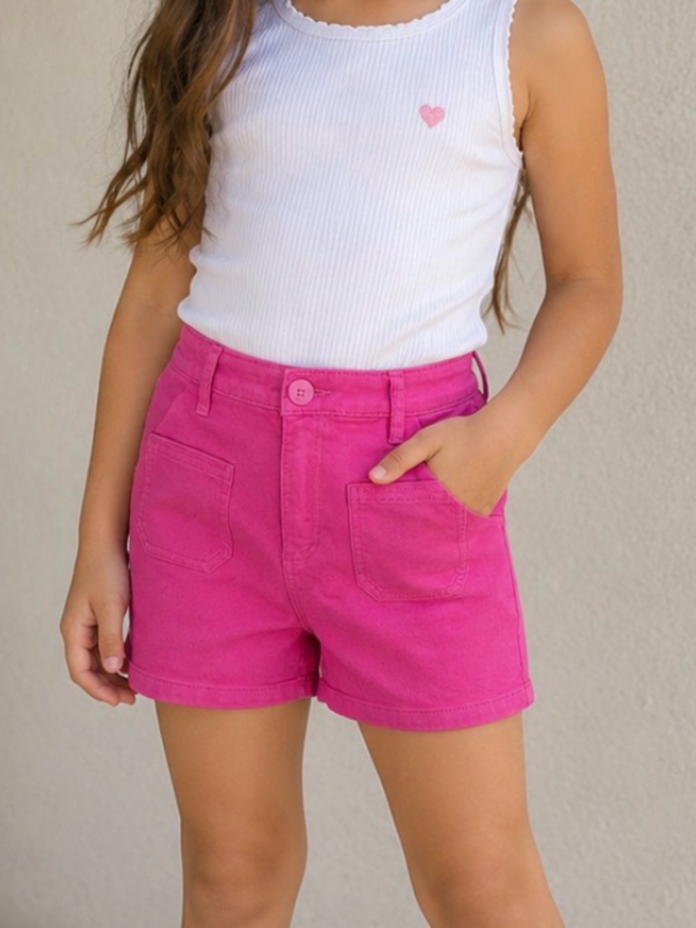 Epic Threads Hot Pink High-Rise Women's Jean Shorts size 16 teen girl